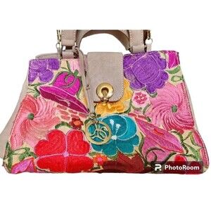 Akarenni Embroidered Leather Bag Mexico Large